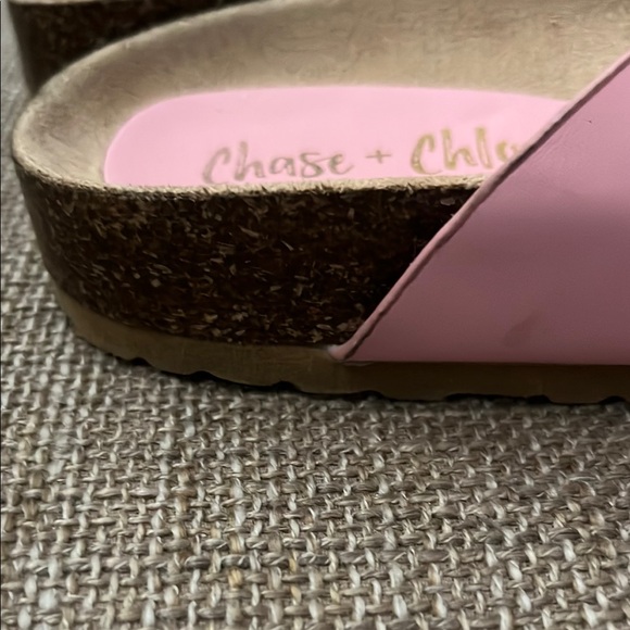 Chase + Chloe Pink Slip-On Mules with Silver Buckle - Picture 3 of 10